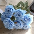 thumbnail image 6 of 1 Bunch 9 Heads Roses Artificial Flowers Fake Roses with Long Stems Realistic Faux Rose Bouquets for Wedding Decorations Bridal Shower Floral Home Table Decor for Wedding Decoration, 6 of 10