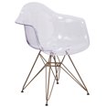 thumbnail image 1 of Alonza Series Transparent Side Chair with Gold Base, 1 of 9