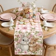 thumbnail image 3 of Easter Table Runner And Tablecloth Set, 70.8 x 13 Inch Polyester Fabric Bohemian Openwork Design for Dining Room Living Room Holiday Decor Indoor Outdoor Use, 3 of 6