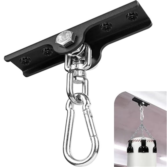 Heavy Bag Hanger - Heavy Duty Punching Bag Mount Hanger Bracket,360° Rotation Wall Ceiling Mount Wood Beam Hook for Boxing Muay Thai Training,Aerial Yoga Swing & Hammock