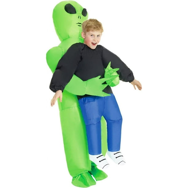 Disfraz de alienígena inflable verde, disfraces inflables para niños, disfraces de Halloween para niños, niños y niñas