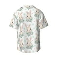 thumbnail image 2 of Wukai Rabbit And Flower Men's Casual Short-Sleeve Button Down Shirt - Lightweight Summer Dress Shirt for Daily Wear-, 2 of 7