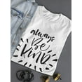 thumbnail image 3 of Always Be Kind Modern Line Art T-Shirt Women -Image by Shutterstock, Female x-Large, 3 of 4