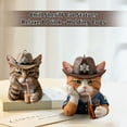 thumbnail image 5 of Cute Sheriff Series Desktop Ornaments, Quirky Cat Figures with Cowboy Hats, Ideal for Seasonal Desk Display, Adorable Vibe for Festival Home Room Decor, Unique Party Favors & Halloween Christmas Gift, 5 of 5
