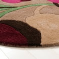 thumbnail image 3 of SAFAVIEH Bella Lolicia Floral Flowers Wool Area Rug, Sand/Multi, 5' x 5' Round, 3 of 11
