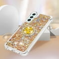 thumbnail image 5 of Case for Samsung Galaxy A25 5G, Galaxy A25 5G Liquid Case Glitter Clear TPU Cute Love Moving Quicksand Sparkle Phone Case with Stand Liquid Shockproof Cover for Samsung Galaxy A25 5G Gold YBZ, 5 of 14