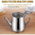 thumbnail image 5 of Oil Dispenser Bottle Stainless Steel,24oz Oil Storage Container with Fine Mesh Strainer Lid for Storing Frying Oil Cooking Grease,Oil Strainer Pot Oil Pot Storage Container for Kitchen Cooking, 5 of 7