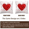 thumbnail image 5 of Valentines Day Hearts Pillow Covers 16 x 16 Set of 2 Red Heart Throw Pillow Covers White Pillow Cases for Home Decorations, 5 of 6