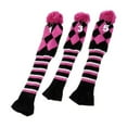 thumbnail image 4 of facefd Ensemble de 3 Couvre-Chefs de Golf à Pompon Driver Fairway Woods Rose, 4 of 8