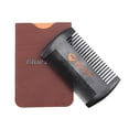 thumbnail image 2 of de de de para Hombre para Cabello / Barba / + Funda de material cuero - color marrón Yinane Peine de barba de madera, 2 of 5