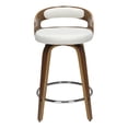 thumbnail image 3 of OFM 161 Collection Mid-Century Modern Low-Back Stool, Beige/Walnut, 3 of 10