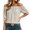 *1-Brown, variant on VBVC Women's Off Shoulder Plaid Puff Sleeve Blouse , Ladies' Loose Ruffle Cuff Casual Top , Summer Vacation Beach Shirts For Women,Black,S-3XL