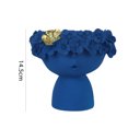 thumbnail image 3 of Estatua De Jarrón De Retrato Resina Retrato Florero Estatua Almacenamiento de llaves Cabeza humana Escultura Ornamento (Azul marino) Sywqhk Libre de BPA, 3 of 6