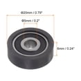 thumbnail image 2 of Unique Bargains Roulement à Rouleau à Poulie en PU 5x20x6 mm, Roue de Guidage Revêtue de Polyuréthane pour Usage Industriel, Noir, 2 of 5