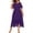 Purple, variant on DeHolifer Dresses for Women Plus Size Crewneck Cold Shoulder Short Sleeve Gradient Color Lace Patchwork Casual Sundress Blue 5XL