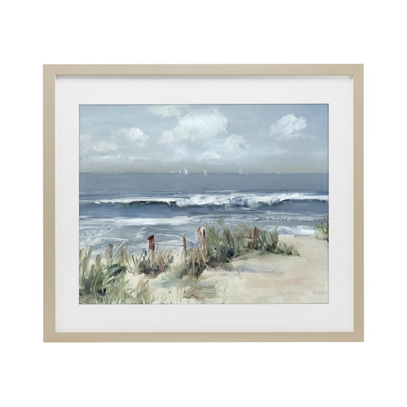 Stupell Industries Tropical Brushed Expression of Coast Birch Framed Print Under Glass, 16 x 13, by Sally Swatland