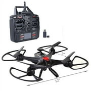 7" Quadcopter Drone 6 Axis Gyro w/HD Camera LED Lights & Flip 4-Ch 2.4GHz-Black