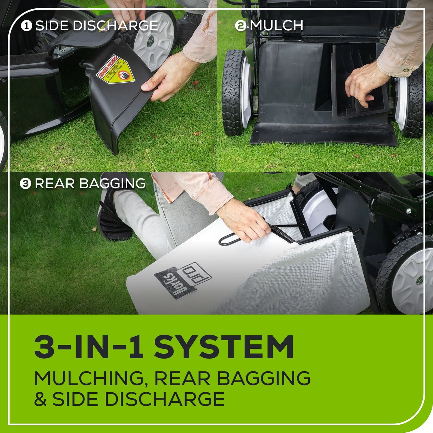 Greenworks 80V 21" Cordless Lawn Mower, 2x 2.0 Ah Batteries and Charger Included