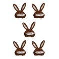 thumbnail image 1 of VONKY Cute Rabbit Hat with Adjustable Ears Warm Animal Soft Plush Brown 55cm 5Set, 1 of 6