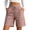 Pink, variant on YAYUBA Cotton Linen Shorts for Women Drawstring Knee Length Bermuda Shorts with Pockets Summer Casual Baggy Wide Leg Outfits Size S, Beige