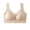 Beige-A, variant on Women Plus Size Wireless Bra, Front Closure, Fixed Cups, Gathered Support, Seamless Beauty Back Comfort Daily Underwear Purple-A XL(XL)