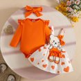 thumbnail image 2 of Gibobby Bodysuit For Baby Boys Long Sleeve Onesie Solid Color 3 6 9 12 18 Months Infant Jumpsuit Cute Soft Comfortable Newborn Clothes(6-9 Months,Orange), 2 of 9