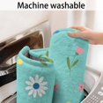 thumbnail image 5 of Pioneer Flower Floral Print Pattern Bathroom Rugs Mat, Non Slip Microfiber Bathroom Rug with Rubber Backing, Soft Mats for Bathroom Floor Tub Shower, 17"x47", 5 of 5