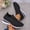 Black, variant on Women's Wedge Mesh Upper Sandals, Easy Wear Sole Ventilated Structure Warm Weather Ready Fashionable Casual Footwear Black 9