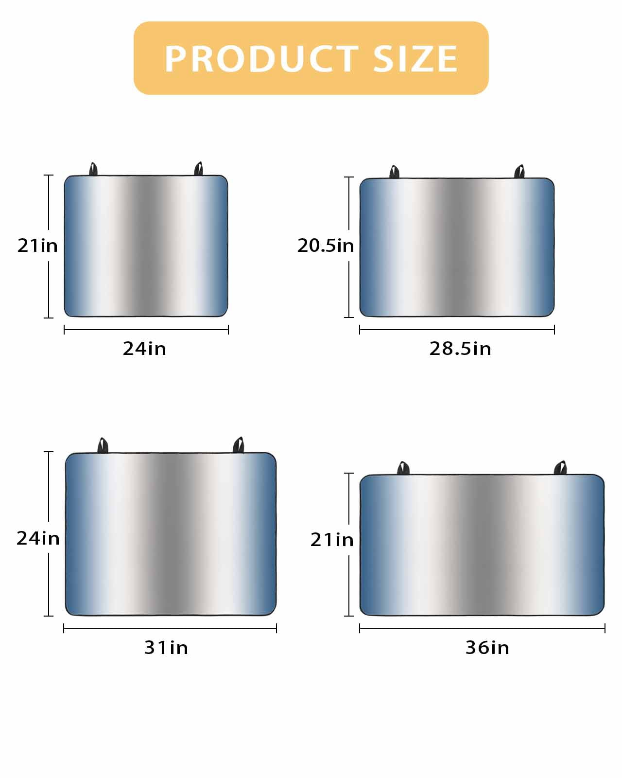 nqOlkjepod Large Induction Cooktop Protector Mat 36"x21", Blue Grey Stove Top Covers for Electric Stove, Gray Farmhouse Modern Rustic Decorative Stove Burner Cover Mats, Glass Top Stove Cover