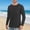 Black1, variant on Kojanyu Men's Long Sleeve Athletic Crew Neck Tees Stretch Workout Gym Shirts Summer Sun Protection Tops