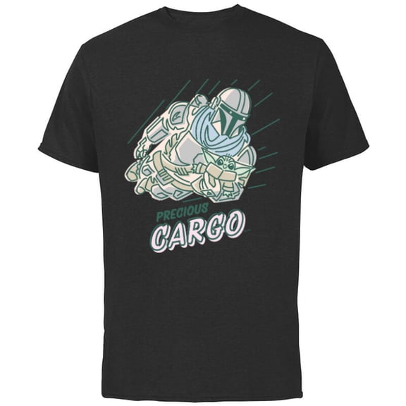 Star Wars The Mandalorian and Grogu Precious Cargo - Short Sleeve Cotton T-Shirt for Adults - Customized-Natural