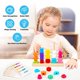 thumbnail image 5 of Juguetes Montessori para niños de 2, 3, 4 años, niño, niña, niño pequeño, juego de juguetes de secuenciación de cuentas de madera Montessori, cuentas de cordones, bloques apilables y tallo apilador de, 5 of 5