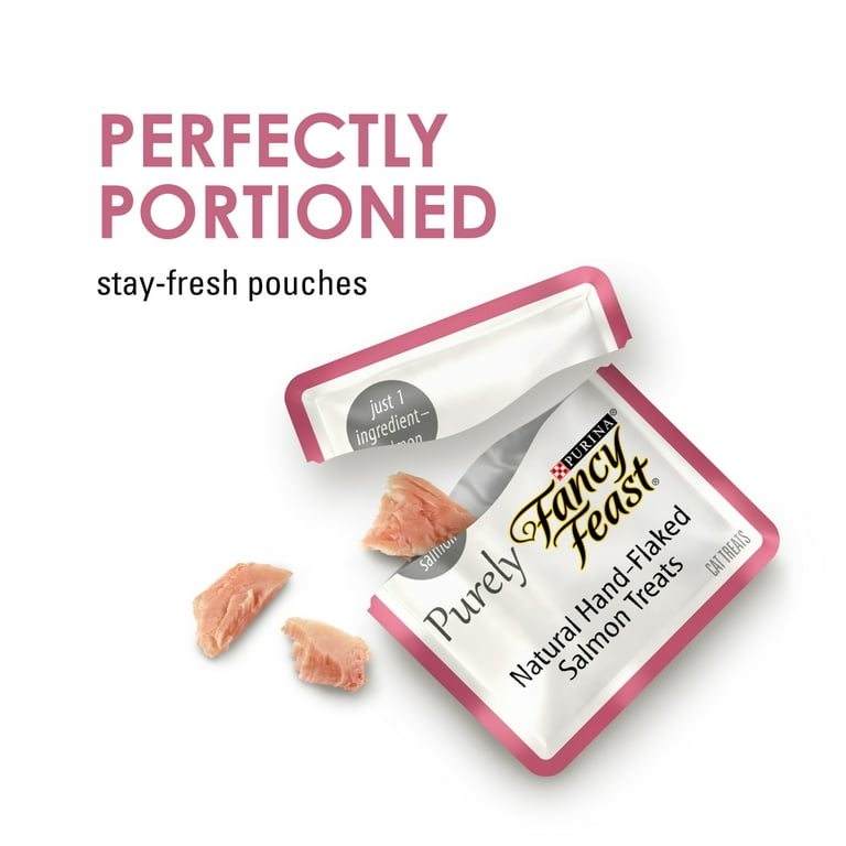 Purina Fancy Feast Purely Naturals Wet Cat Treats Savory Tuna Flake Snacks Meaty Variety Pack 1.6oz Pouches 5 Pack Walmart