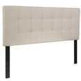 thumbnail image 3 of Emma + Oliver Quilted Tufted Upholstered Full Size Headboard in Beige Fabric, 3 of 10