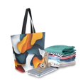 thumbnail image 2 of FORMRS Womens Canvas Tote Bag with Zipper Inner Pocket Shoulder Handbag, Abstract Wavy, 2 of 7