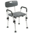 thumbnail image 3 of BizChair 300 Lb. Capacity, Adjustable Gray Bath & Shower Chair with Depth Adjustable Back, 3 of 18