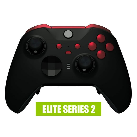 eXtremeRate Scarlet Red Replacement Buttons for Xbox One Elite Series 2(Model 1797), LB RB LT RT Bumpers Triggers ABXY Start Back Sync Profile Switch Keys for Xbox One Elite Series 2 Core