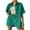 Green, variant on Arlun 2 Piece Sets for Women Casual Button down Short Sleeve Tops Matching Shorts with Pockets Solid Color Waffle Outfits Loose Comfortable Loungewear Sets Red XL