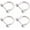 Silver, variant on Gold 3/4" D-Rings with Screw Shackle (4pcs) – Horseshoe Dee Ring for Purse Strap, Key Holder & DIY Leather Craft