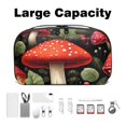thumbnail image 3 of Mushroom Waterproof Oxford Fabric Charger Case with Charger Pouch, Cable Organizer, and Cord & Cable Organizer- Digital Travel Bag- 5.9x9.44x3.14 in, 3 of 6