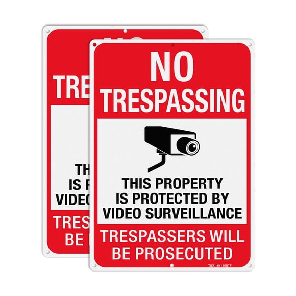 No Trespassing This Property Is Protected By Video Surveillance Trespassers Will Be Prosecuted Meta