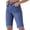 Dark Blue, variant on SOOMLON Stretchy Jean Shorts for Women Plus Size Button Denim Knee Length Shorts Jorts with Pockets Trendy Bottoms