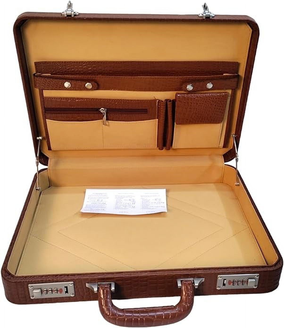 LINDSEY STREET Men's Leather Briefcase | Business Leather Handbag | Doctors Safety Kit Bag Leather Attache | Gift For Him