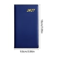 thumbnail image 3 of 2027 Pocket Datebook Planner, 4x7 inch, Week-at-a-view pages, Leather (Blue), 3 of 6