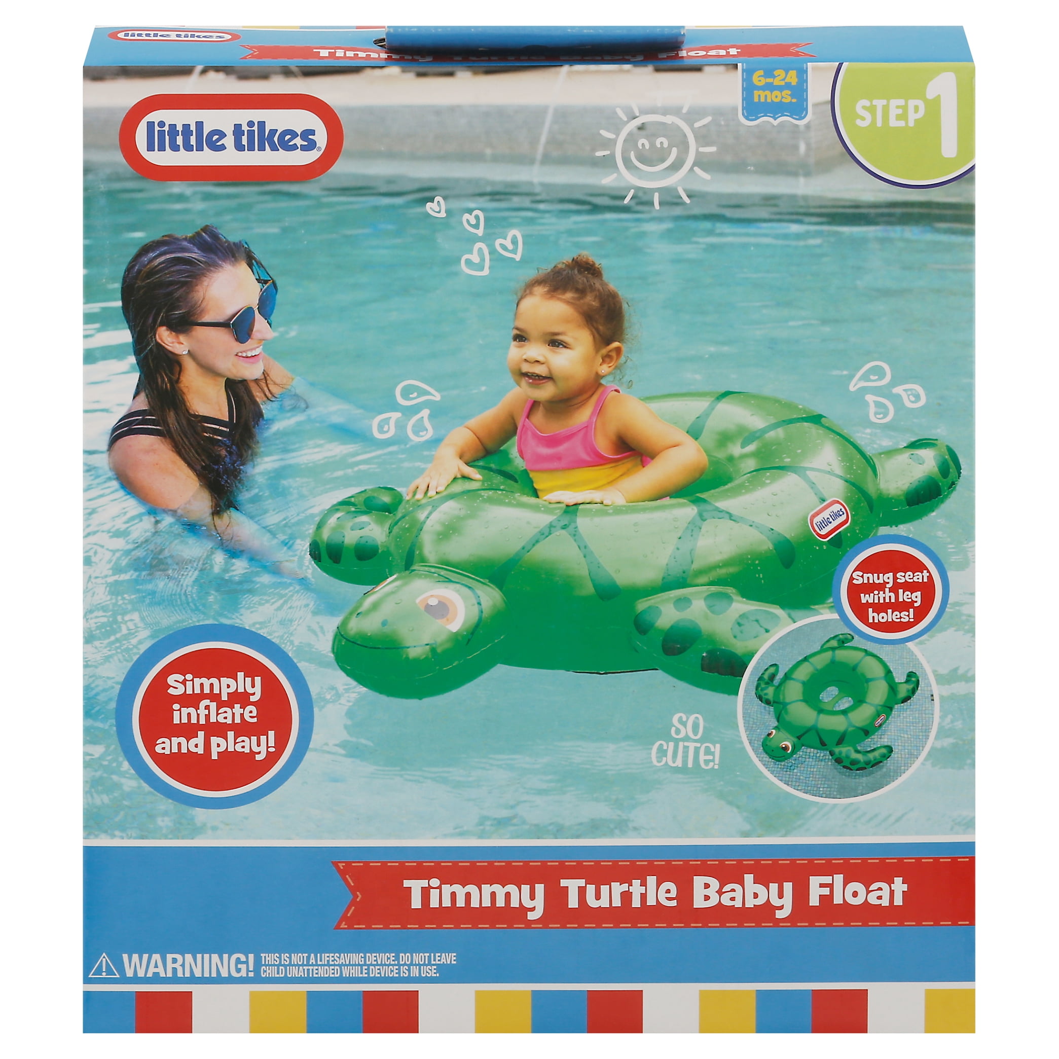 In The Swim Timmy Turtle Floating Pool Boat, Green