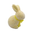 thumbnail image 2 of Shiny Flocked Foam Bunny Figurines Easter Glitter Flocked Bunny Table Decor Spring Rabbit Figurines with Bow Tie for Home Office Indoor Party, 2 of 6