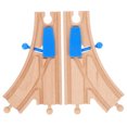 thumbnail image 1 of 2 piezas de cruces de vías de tren de madera con desvíos y accesorios. Juego de trenes de juguete compatible con las principales marcas. Educativo y divertido para niños., 1 of 7