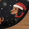 thumbnail image 3 of CURLYOOT Round Rug 3ft Dachshund Dog Area Rug, Washable Circle Mat Non Slip Floor Carpet Mat, Merry Christmas Soft Indoor Rugs for Entryway Living Room Dining Room Bedroom, 3 of 7