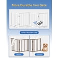 thumbnail image 2 of Puerta para perros BFNN plegable de metal, 16,5" de alto y 122 cm de ancho, 2 of 8