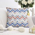 thumbnail image 3 of Blue Linen Decorative Throw Pillow Covers - Modern Farmhouse Boho Style, Set of 2, 20x20inch - Perfect for Outdoor and Living Room Spaces, 3 of 7